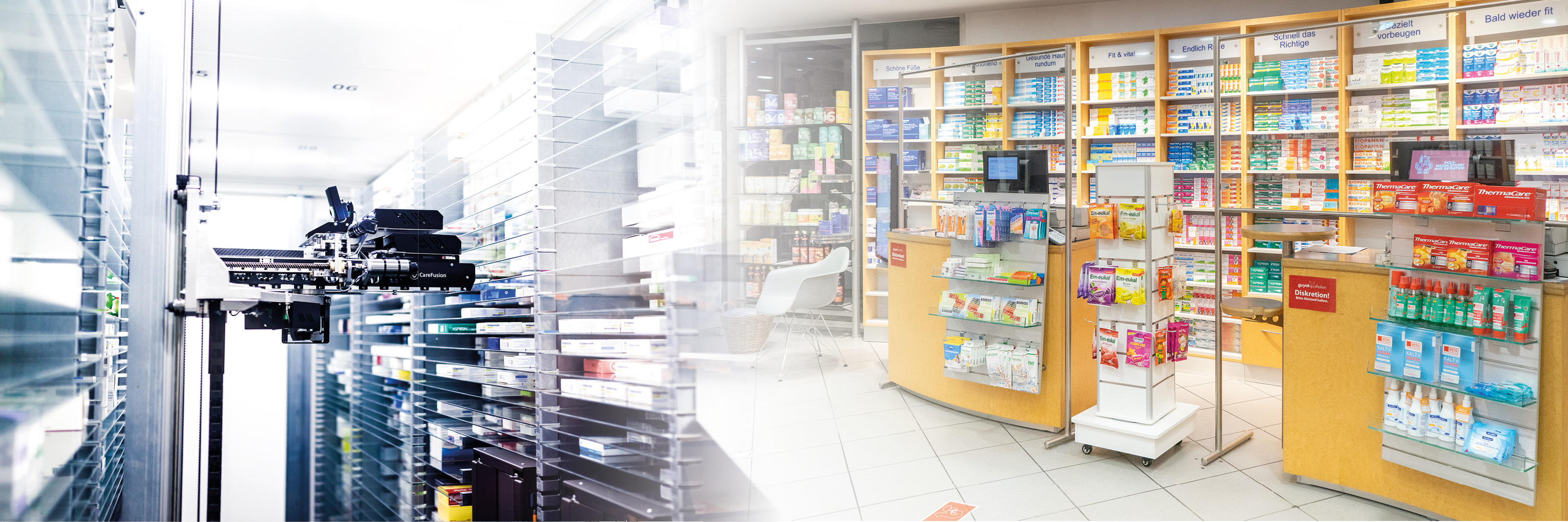 Panoramabild vom Innenraum der Reichsstadt Apotheke in Bopfingen